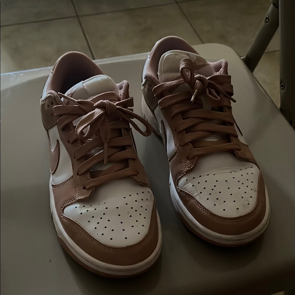Jordan Women's White and Brown Sneakers